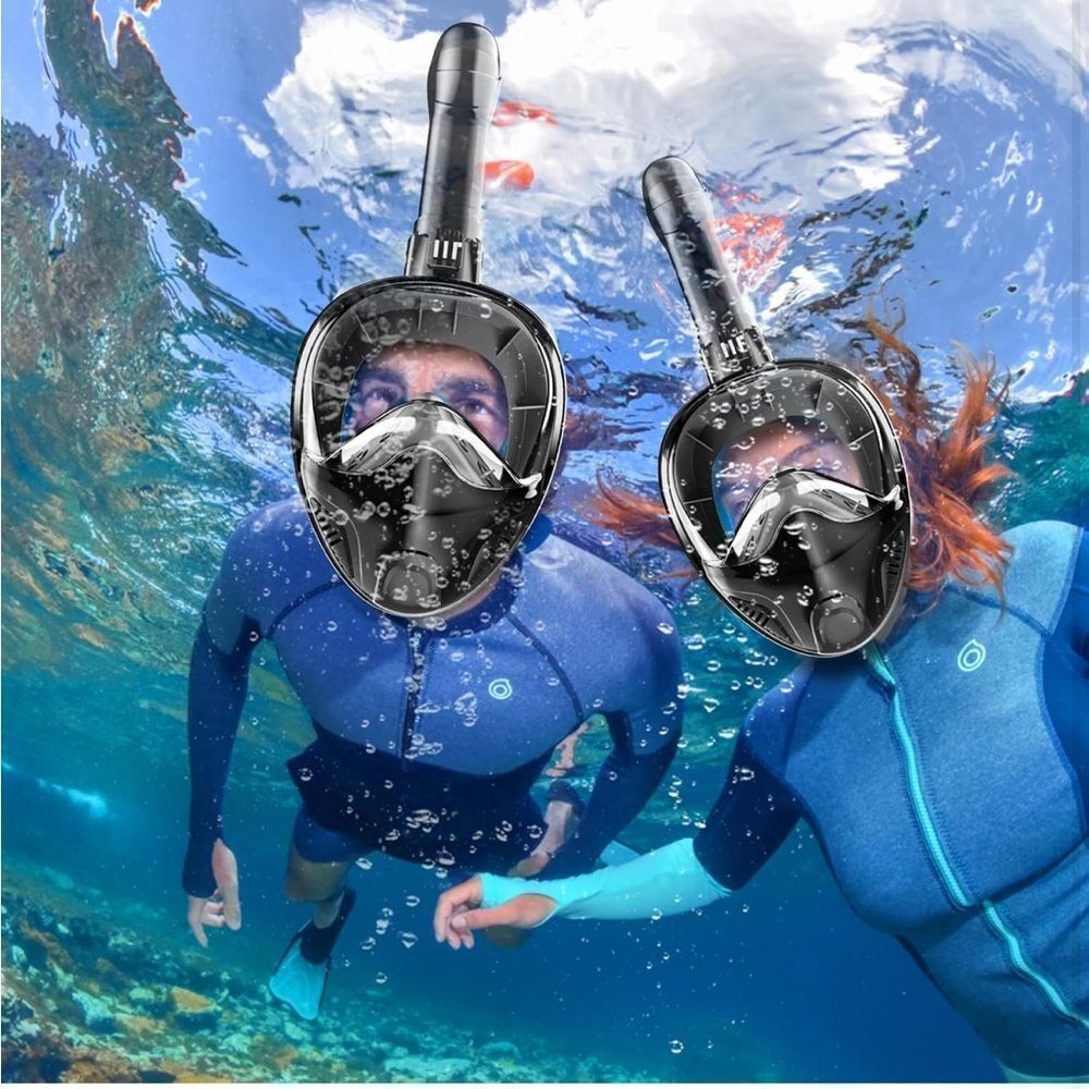 New UooCooL Full Face Snorkel 180° View Snorkeling Mask - S/M